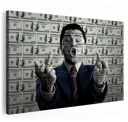 Artmazing | Leonardo DiCaprio Bild bunt | S-Art Bilder | DiCaprio Bilder Modern | Coole Wandbilder Wohnzimmer | Wandbild Leonardo DiCaprio Deko XXL | Bild Leinwand XXL | buntes Poster für Wand