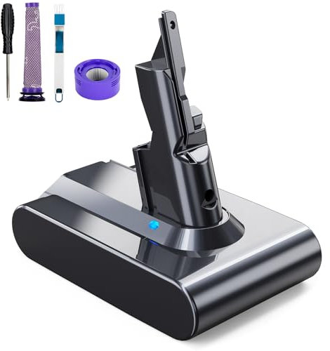 6000mAh V7 Batería para Dyson V7,Batería de Repuesto para Dyson SV11 V7 Absolute V7 Animal V7 Motorhead V7 Trigger V7 Car+Boat V7 Fluffy V7 HEPA V7 Mattress Aspiradora…