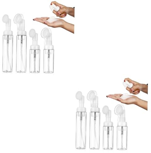 Baluue 8stücke Reiseset Mit Schaumspenderflasche Und Bürstenkopf Leere Pumpflaschen Für Gesichtsreinigung Für Unterwegs Und Verschiedene Flüssigkeiten