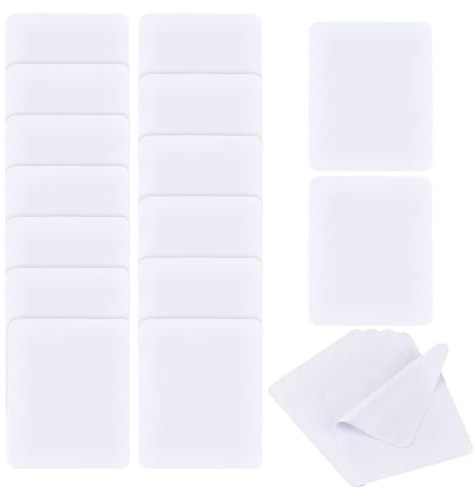 UNICRAFTALE About 20Pcs Chamois Cloth Rectangle Chamois Pottery Tools Pre-Cut Chamois Cloth Clay Chamois Clay Pottery Tools Soft Chamois Cloth Leather Pottery Tool Kit Ceramics Trimming Tools 17x14cm