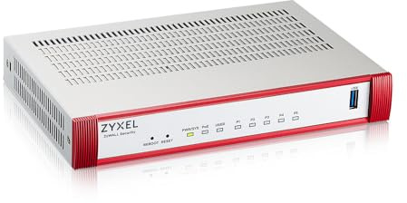 Zyxel USGFLEX50HP Firewall | 10 Users | PoE+ | 1 Year Gold Security Pack | 5x Gigabit Ports (1x PoE+ 30W), 2 Gbps SPI Throughput, Fanless, RJ-45 Console, IPSec/SSL VPN, IPS, Anti-Malware