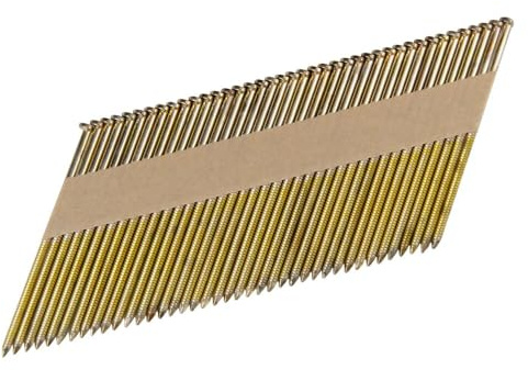 PARCO Streifennägel 34° gerillt mit D-Kopf, 50-90 mm, 2200 Stück, Ringschaft verzinkt, Papiergebunden – Premium Nägel für Druckluftnagler, ideal für Holzbau & Dachkonstruktionen (2,8x75mm)