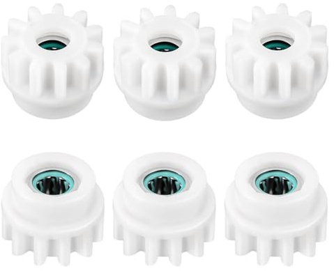 Lyreh 6pcs Spin Mop Bucket Gear Compatible with Vileda, Easy Mop Pedal Broom Bearing Gears Repair One Way Clutch Bearing Sprockets Replacement