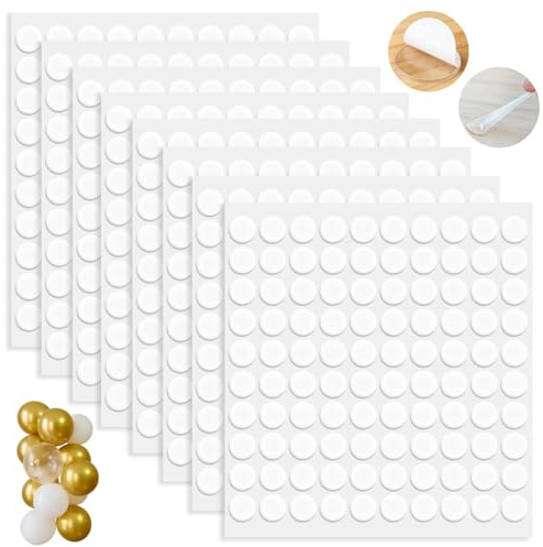 800 Stück Klebesticker,Klebe Punkte,Beidseitige Klebepads,0.5mm Dicke | Klebepunkte Doppelseitig Transparent,für Ballon,Dekoration,DIY,Papier