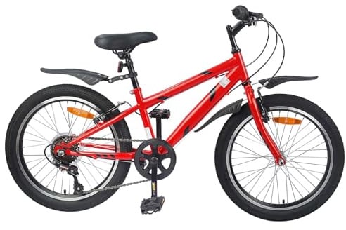 vidaXL Kinderfahrrad 20 Zoll 6-Geschwindigkeit für 6-11 Jahre alt Rot