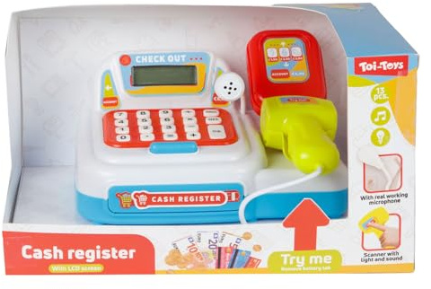 Toi-Toys Spielzeugkasse mit Licht und Sound - Laden-Spielset für Kinder.