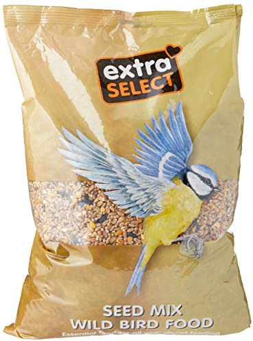 Extra Select Wild Bird Seed Mix with Black Sunflower Seeds, Wheat, Dari, Millet Seeds - Nutrient Rich Wild Bird Food for Small Birds - 3kg