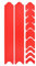 AlphaShield Fahrrad Rahmenschutz Kettenstreben Schutz Folie Aufkleber Rahmen Schutz Carbon MTB BMX Lackschutz Folie K099 (Carbon Rot)