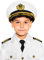 Maskworld Authentische Kapitäns-Mütze für kleine Seefahrer - Kinder-Kostüm-Accesoire - Uniform für Karneval Fasching & Halloween - Größe 56