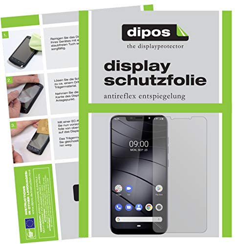 dipos I 2X Schutzfolie matt kompatibel mit Gigaset GS195 LS Folie Displayschutzfolie (bewusst Kleiner als das Glas, da Dieses gewölbt ist)