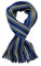 Rotfuchs Strickschal Herrenschal Warm & weich Unisex Wolle gestreift multi mehrfarbig (blau grau) R-503