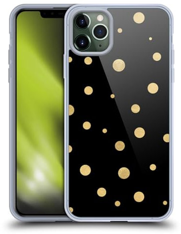 Head Case Designs Officially Licensed Haroulita Gold Dots Gold Accent Gel Case [Military Grade Protection] Compatible with Apple iPhone 11 Pro Max and Compatible with MagSafe