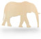 Kleenes Traumhandel Holztiere - Tiere aus Holz - Wanddeko Tiere - Tierscheiben - Tierform aus Holz für Kinderzimmer, Wohnzimmer, Geburtstag (Elefant, Breite 33 cm)