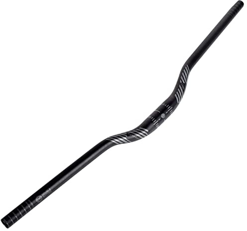 FIFTY-FIFTY Mountain Bike Riser Handlebar, Aluminum Alloy MTB Handlebar, 31.8mm Diameter, 780mm Wide Bicycle Bar (Black, 35mm Rise)