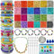 suo long Perlen für Armbänder Perlen Set Bunte Perlen für Frauen Perlen zum Auffädeln Damen 4mm 7500 Stück Kleine Glasperlen für DIY Zum BastelnHerstellung Glas Perlen Armbänder Selber Machen