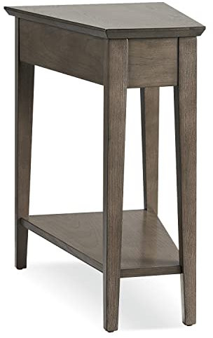 Leick Home Teegan Wedge End Table, 15, Smoke Gray