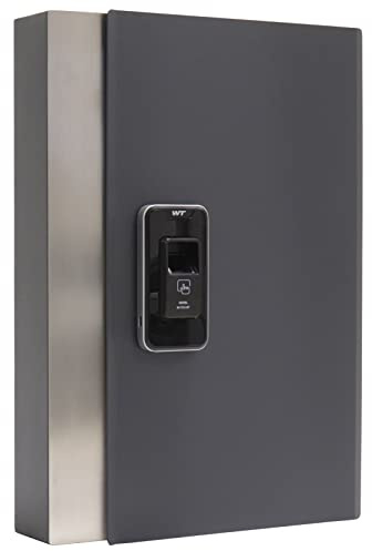 Profirst Schlüsselschrank Stans 20, Fingerprint, Notbestromung möglich, Anthrazit, BxH 26,5x38,5 cm, Platz für 24 Schlüssel, inkl. Befestigungsmaterial
