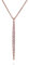 Namana Collier Long Or Rose avec Pendentif Barre Pierres Zircons, Collier Long pour Femme et Adolescente