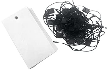 Kiroplast Lot de 100 étiquettes pour vêtements avec fermeture à cordon pour sceller les étiquettes