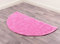 Retro Shaggy Half Moon Semi Circle Door Mat Rug 70 x 140 cm (2'3''x4'7'') (Blush Pink)