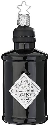 Inge Glas - Christbaumschmuck, Weihnachtsbaumschmuck - Gin - Glas - Farbe: schwarz - Höhe 10,5 cm