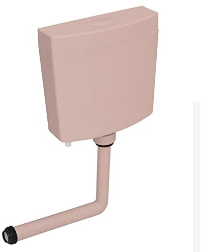 Gecheer WC-Spülkasten mit 2 Spültasten, Einstellbare Spülmenge, Leises Spülen Polypropylen 3/6 L Lachsrosa