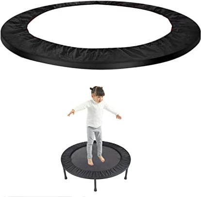 Trampolin Federabdeckung 40 Zoll Ersatz Sicherheit Pad für Mini Trampolin 3 Schichten Schutz Reißfestes Oxford Gewebe Anti-Vibration Einfach zu installieren Ersatz für Zuhause, Fitnessstudio (Schwarz)
