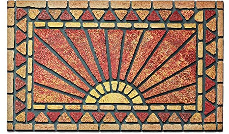 Coopers of Stortford Sunrise Door Mat | Half Moon or Rectangular Design (Rectangular)