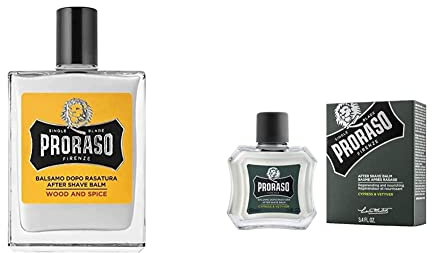 Proraso After Shave Balm Cypress & Vetyver, 100 ml & Wood and Spice After Shave Balsam, 100 ml