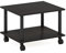 Furinno Econ Home Office - Supporto per CPU e stampante con ruote, colore: Nero