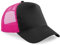 COOZO Unisex Snapback Trucker-Kappe - Schwarz/Fuchsie - Einheitsgröße