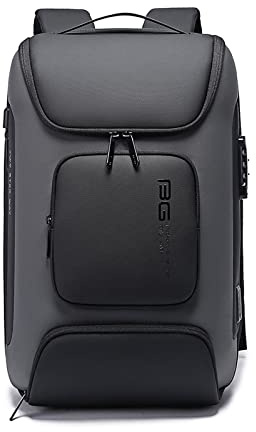 FANDARE Antifurto Zaino Ufficio Uomo Porta PC e USB - Borsa Impermeabile per Business Viaggio Lavoro Scuola - Grigio