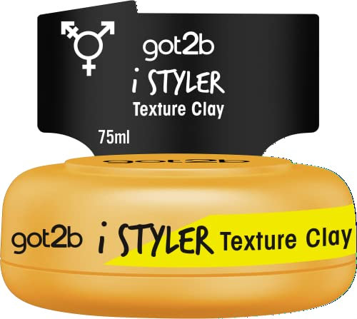 got2b iStyler Texture Clay Halt 4 (75 ml), Hair Cream for Men Gives a Cool Matte Effect, Hair Paste for a Textured, Matte-Defined Style