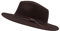 Walker & Hawkes Ranger - Unisex Fedora-Hut aus verformbarem Filz - mit Lederband - Braun - XXL (61cm)