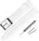 Rihahisy Correa de reloj de silicona de repuesto con hebilla plateada de acero inoxidable para Swatch, 17mm