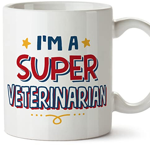 MUGFFINS Tazas para VETERINARIA - En Inglés - - 11 oz / 330 ml - Regalo original y divertido