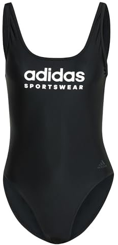 adidas Donna Sportswear U-Back Swimsuit, Black/White, 44