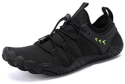 Aqua Calzado de Natación Unisex Negro EU39 - Zapatos de Agua para Hombre y Mujer - Secado Rápido - Zapatos de Playa y Surf - Descalzos - Deportes Acuáticos para Mar y Río