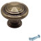 M4TEC Antique Brass Cupboard Handles - VE7 Series, 32mm Drawer Pulls Brass Door Knobs, Gold Drawer Knobs, Cupboard Knobs for Wardrobe, Bedroom Cabinets & Interior Kitchen Door Knobs