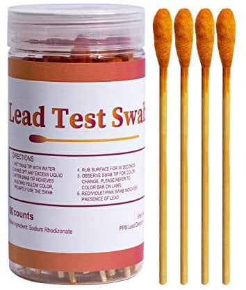 Frdun 30Pcs Test Swabs Instant Lead Test Kit, Blei Testen Tupfer Einweg Blei Test Kit, in Farbe Keramik Holz Metall Vinyl und anderen Kunststoffen