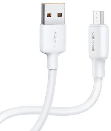 P4Y Micro USB Lade- und Datenkabel US-SJ609 U84 Schnelles Laden 2A Schnelle Datenübertragung 480Mbps PVC-Material, robust und langlebig Weiß 3m