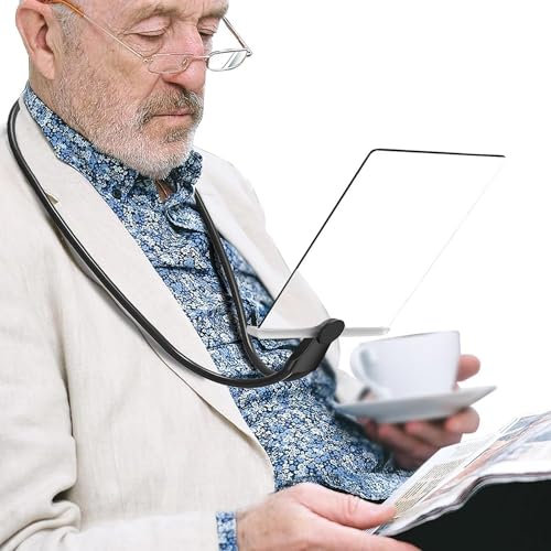 5X Magnifying Glasses,Full Page Magnifier for Reading with Aging Eyes,9x6 Large Flexible Gooseneck Hands Free Magnifying Glass Sheet for Small Prints,Cross Stitch,Books,Low Version,Craft Work