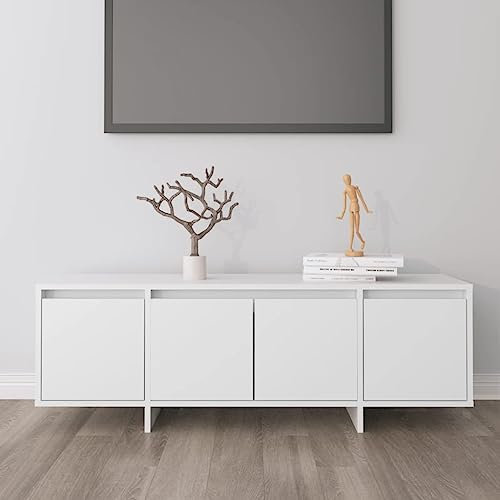 Higsose Mueble para TV 120x30x40,5cm Blanco,Madera Contrachapada,Madera para TV De Estilo Vintage Decoracion Mesa Comedor Robusto Mueble para La TV Mesa Television Mueble Bajo