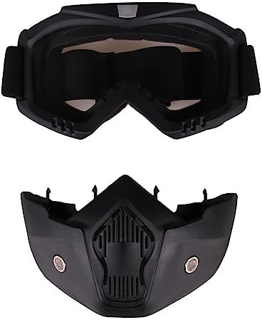 BUCKIT Taktische Maske, Soft Bullet Dart Maske mit Brille, Vollgesichtsmaske für Nerf-Schwarz