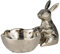EGLO LIVING Dekoschale Ostern Ambalava, Deko Schale mit Osterhase, Elegante Osterschale zum Dekorieren, Osterdeko aus Aluminium in Silber, 25 x 16 cm