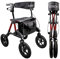 TABAS Rollator faltbar & leicht mit Sitz I Preis-/Leistungssieger I Outdoor Rollator mit Luftbereifung, Sitzfläche & Rückengurt, Tasche & Stockhalter I Rollator für Senioren I Gehhilfe von Lösch Reha