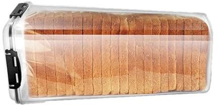 Fiambrera de almacenamiento de pan, recipiente de almacenamiento de pan – Salvapane transparente con tapa hermética | Panera para sándwich para pan casero, salvapane alto para