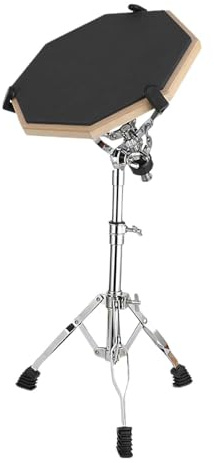 Luwecf Schlagzeug Übungsset mit Ständer, Vielseitiges Drum Pad für Drummer, Schwarz