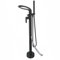 Robinet Sur Pied Pour Baignoire Cascade, Mitigeur Baignoire Ilot, Robinet De Baignoire Avec Douchette，2 Modes De Poignée Autoportante Robinet Sur Pied Baignoire Ilot (noir-B)