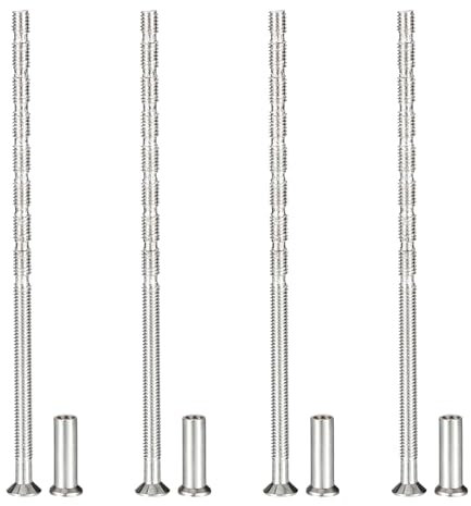 PATIKIL Vis Poignée Meuble M4x100, 4 Pièces Vis Rupture pour Poignée Tiroir Tête Fraisée Plate Phillips avec Manchon pour Poignée Porte Levier